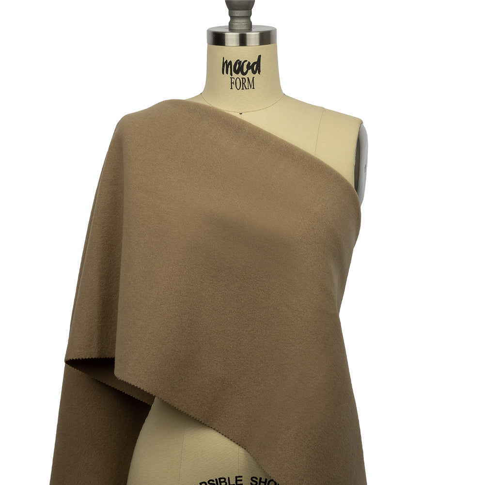 Wool and Cashmere Coating Made in Italy - Camel - Alberini Collection Wool and Cashmere Coating Made in Italy - Camel - Alberini Collection