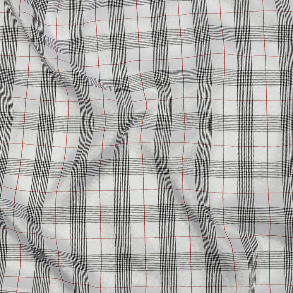 White, Black and Red Plaid Lining White, Black and Red Plaid Lining