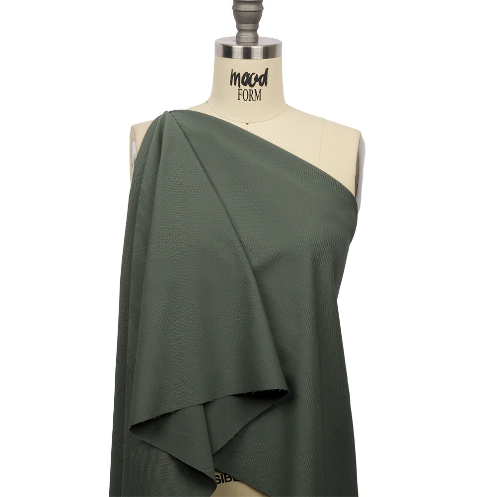 Olive Diamond Stretch Polyester Pique Detail Olive Diamond Stretch Polyester Pique Detail