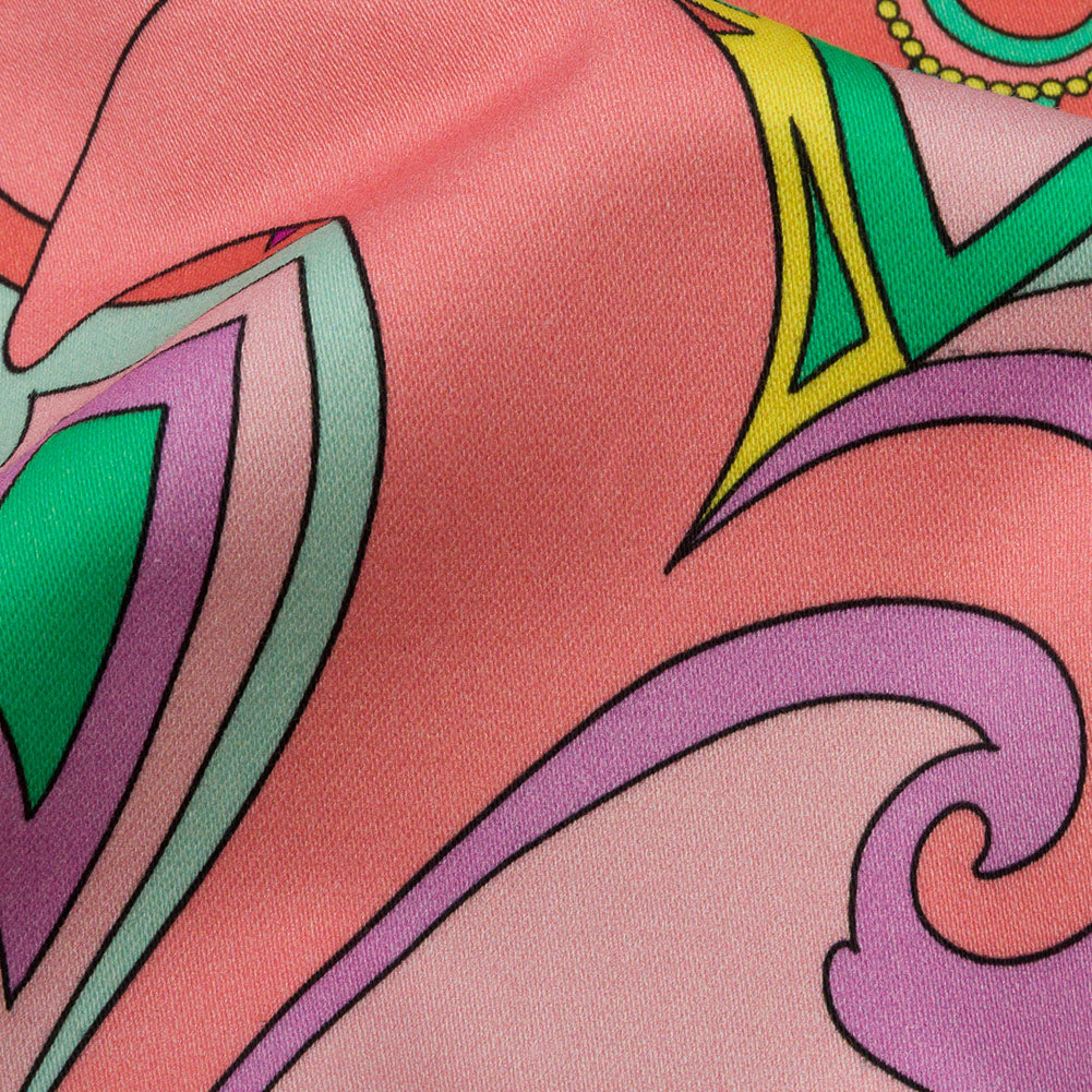Stretch Cotton Sateen - Blue and Purple Floral - Holy Grail Print - Mood Exclusive Groove Collection Stretch Cotton Sateen - Blue and Purple Floral - Holy Grail Print - Mood Exclusive Groove Collection