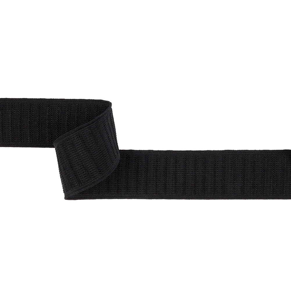 Black Ribbed Elastic Trim - 1.375" Black Ribbed Elastic Trim - 1.375"