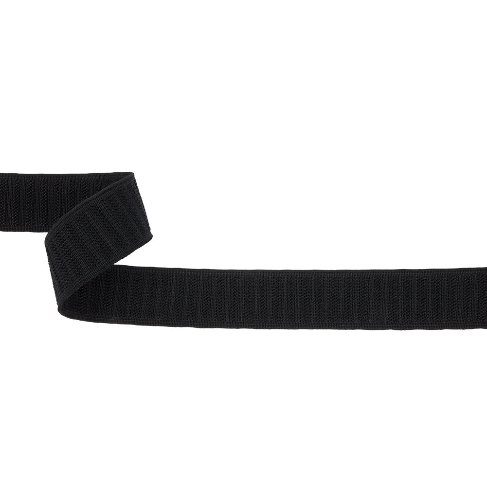 Black Ribbed Elastic Trim - 1" Black Ribbed Elastic Trim - 1"