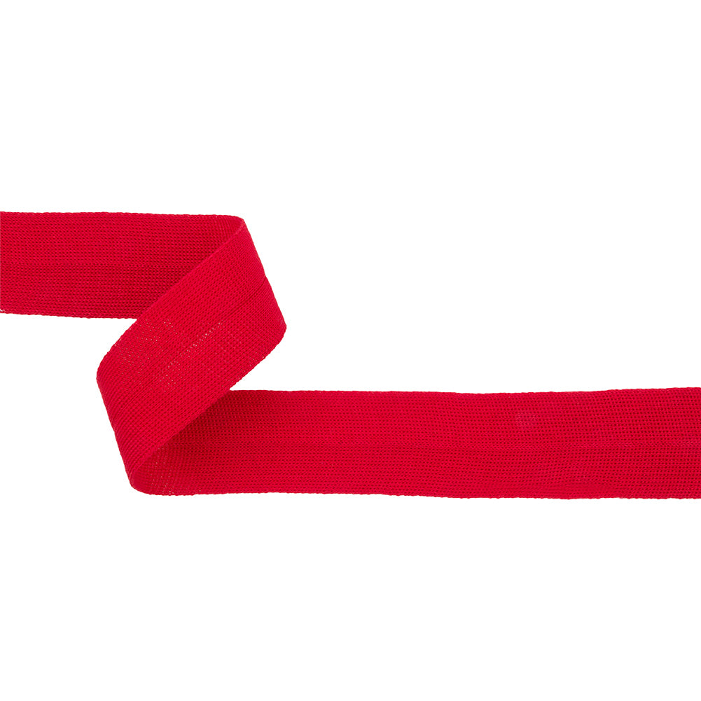 Red Cotton Knit Foldover Trim - 1.25" Red Cotton Knit Foldover Trim - 1.25"