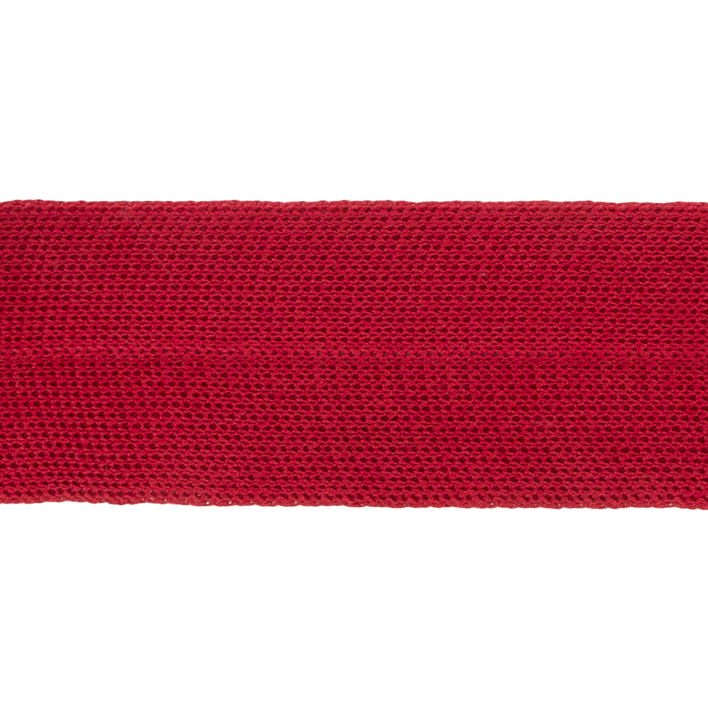 Carmine Cotton Knit Foldover Trim - 1.25" Detail Carmine Cotton Knit Foldover Trim - 1.25" Detail