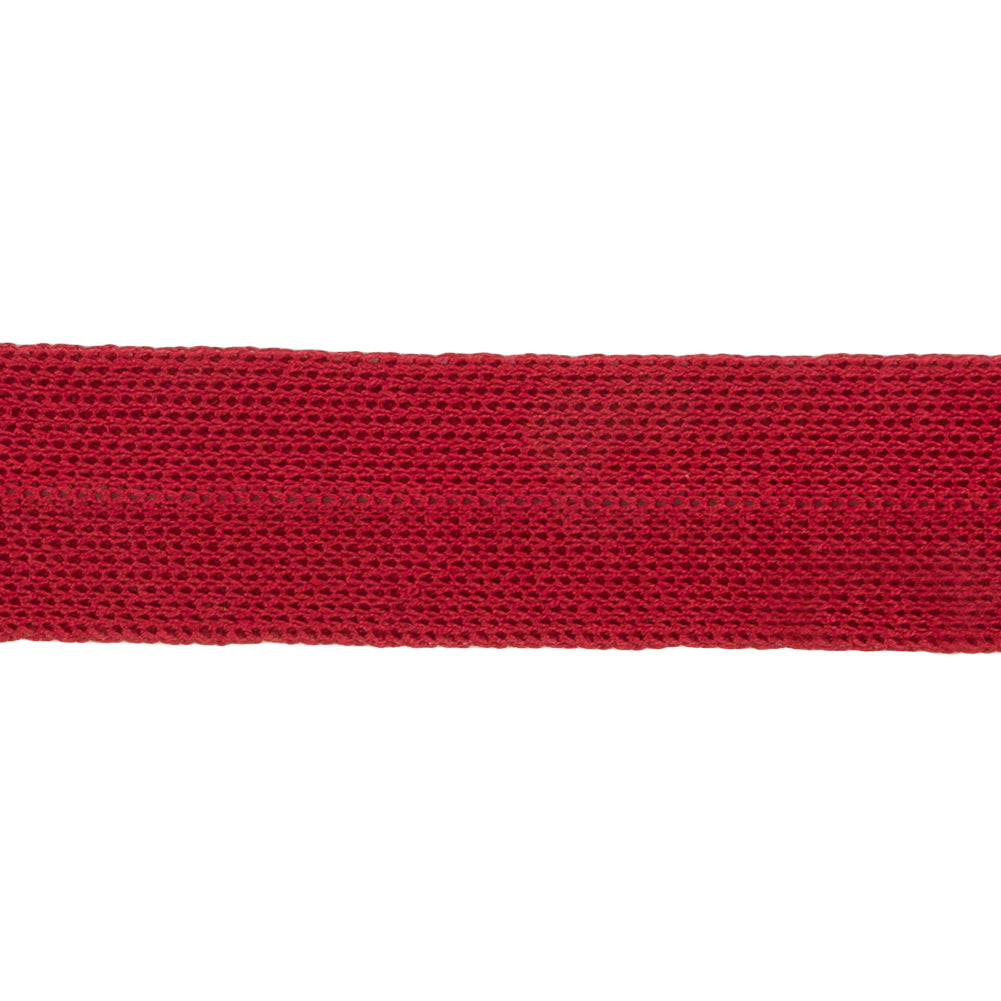 Carmine Cotton Knit Foldover Trim - 0.875" Detail Carmine Cotton Knit Foldover Trim - 0.875" Detail