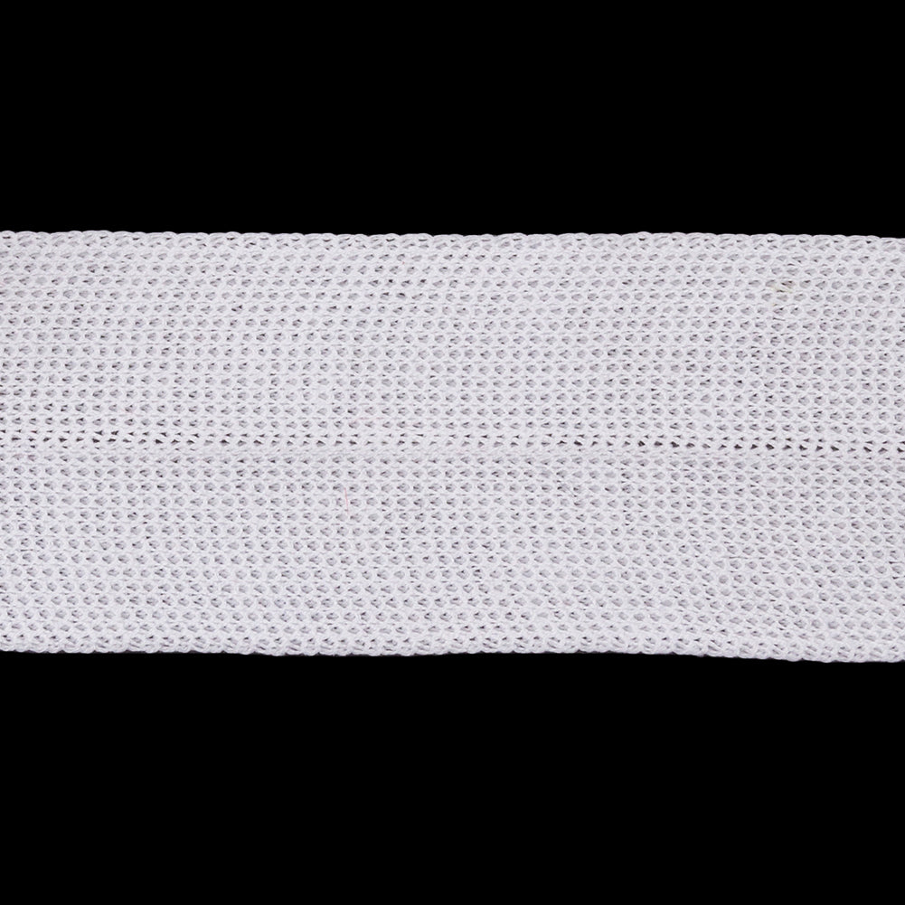 White Cotton Knit Foldover Trim - 1.25" Detail White Cotton Knit Foldover Trim - 1.25" Detail