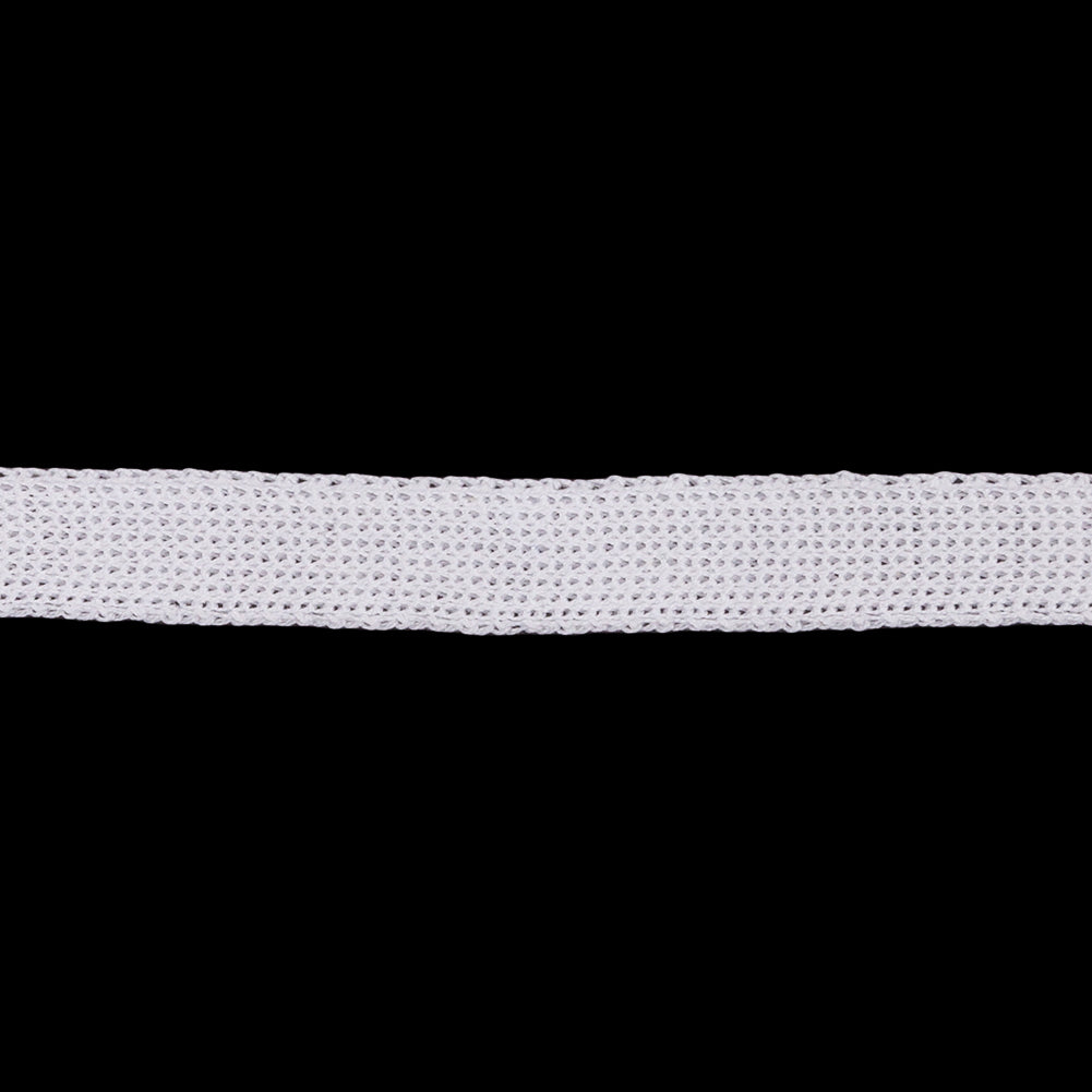 White Cotton Knit Trim Tape - 0.375" Detail White Cotton Knit Trim Tape - 0.375" Detail