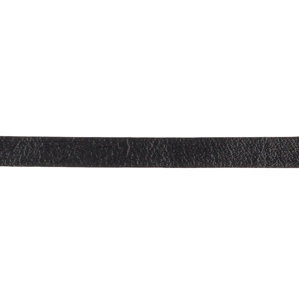 Black Textured Double Faced Faux Leather Tape Trim - 0.25" Detail Black Textured Double Faced Faux Leather Tape Trim - 0.25" Detail