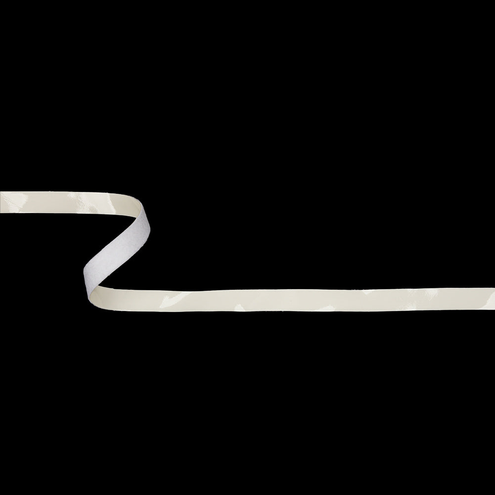 Ivory Glossy Faux Leather Tape Trim with Knit Back - 0.375" Ivory Glossy Faux Leather Tape Trim with Knit Back - 0.375"
