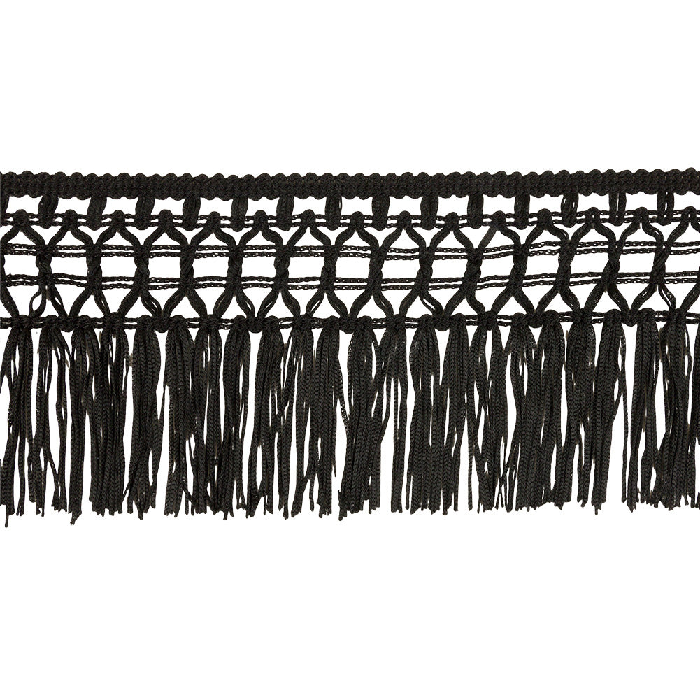 Black Lace Top Chainette Fringe - 4" Black Lace Top Chainette Fringe - 4"