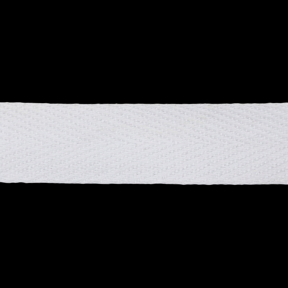 White Cotton Twill Tape - 0.875" Detail White Cotton Twill Tape - 0.875" Detail