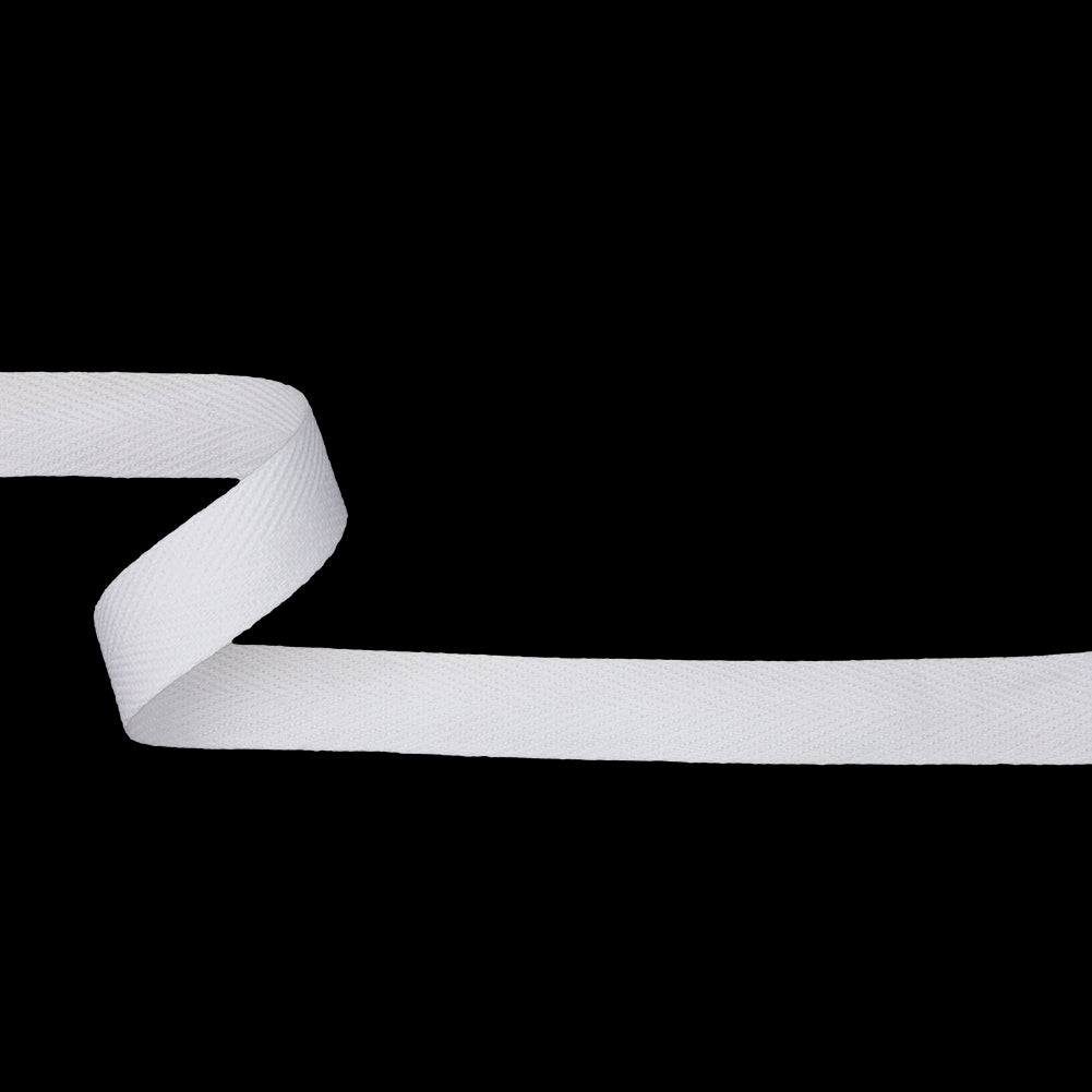 White Cotton Twill Tape - 0.875" White Cotton Twill Tape - 0.875"