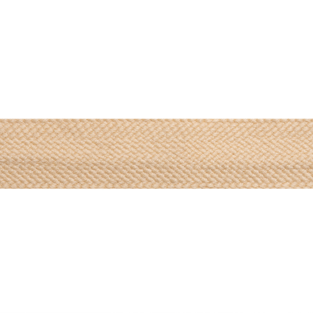 Beige Wool Braided Tape - 1" Folded Beige Wool Braided Tape - 1" Folded