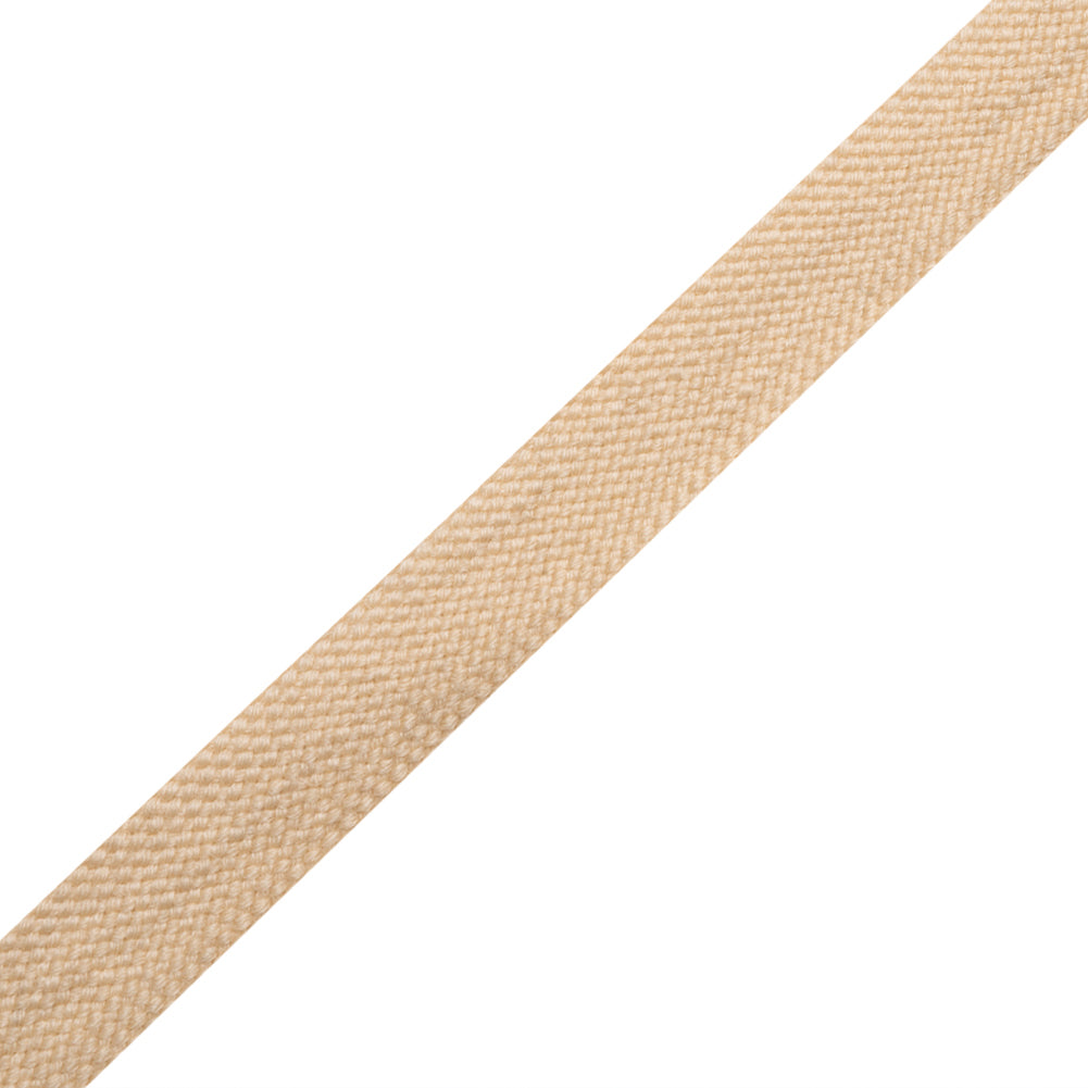 Beige Wool Braided Tape - 0.75" Folded Beige Wool Braided Tape - 0.75" Folded