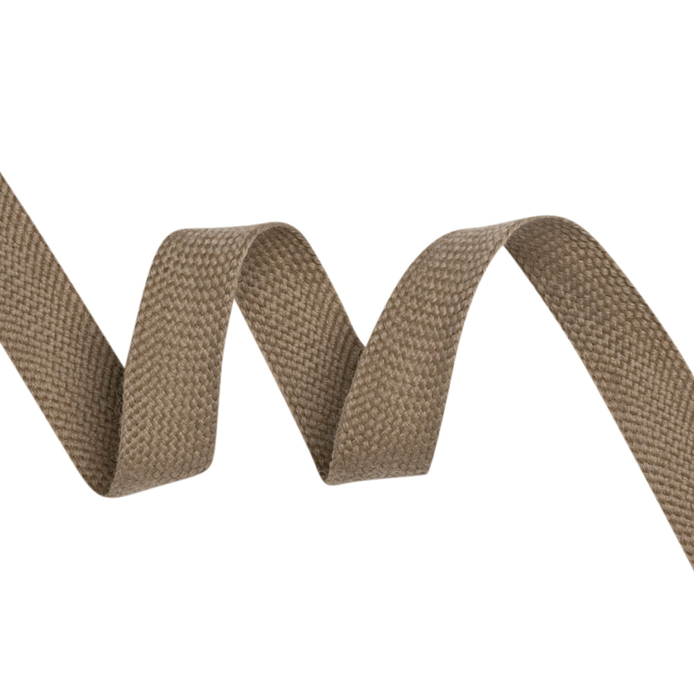 Coffee Wool Braided Tape - 0.75" Coffee Wool Braided Tape - 0.75"