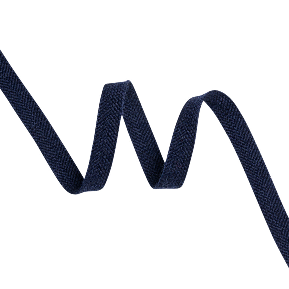 Navy Wool Braided Tape - 0.5" Navy Wool Braided Tape - 0.5"