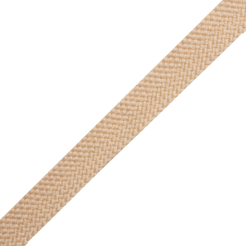 Beige Wool Braided Tape - 0.5" Folded Beige Wool Braided Tape - 0.5" Folded