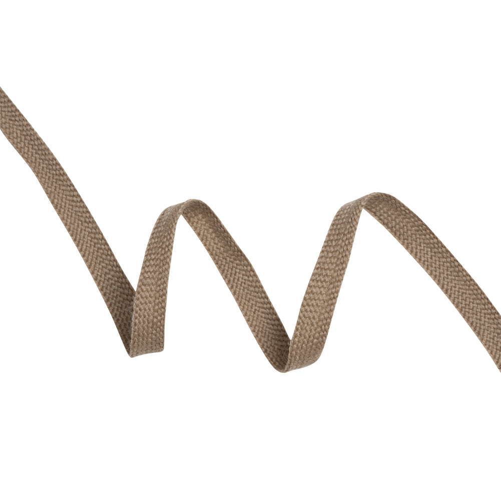 Coffee Wool Braided Tape - 0.5" Coffee Wool Braided Tape - 0.5"