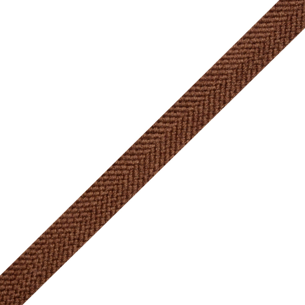Brown Wool Braided Tape - 0.5" Folded Brown Wool Braided Tape - 0.5" Folded