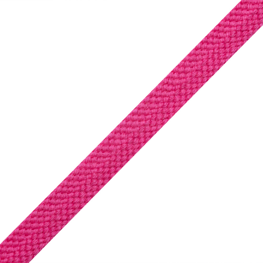 Pink Wool Braided Tape - 0.5" Folded Pink Wool Braided Tape - 0.5" Folded