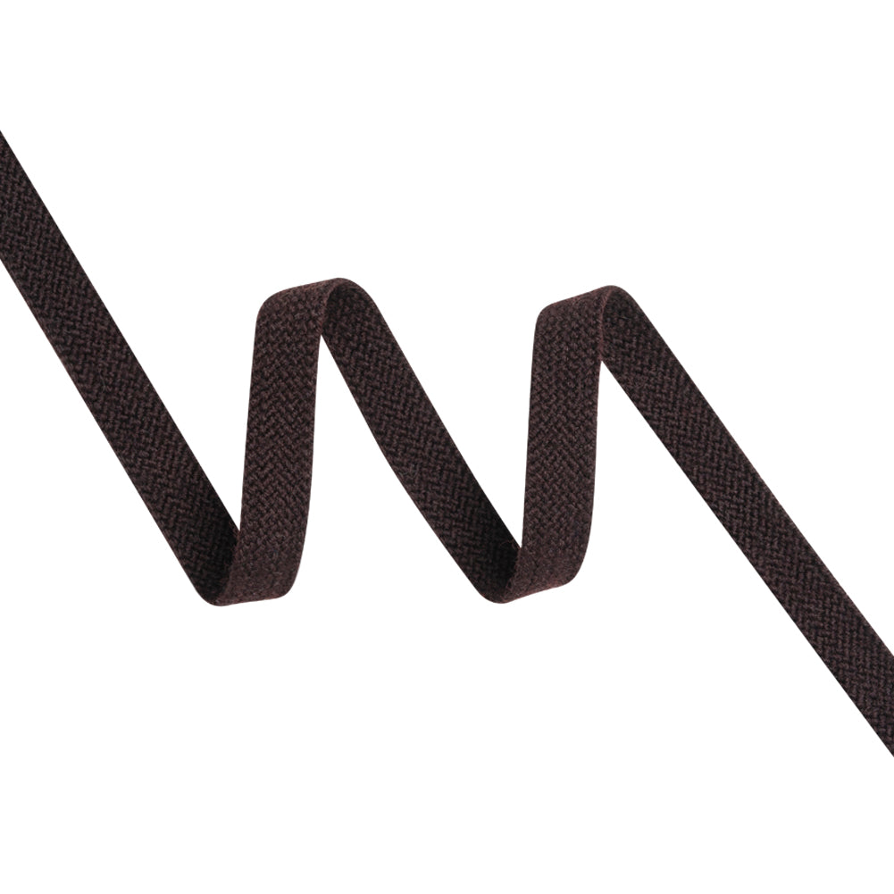 Chocolate Wool Braided Tape - 0.5" Chocolate Wool Braided Tape - 0.5"
