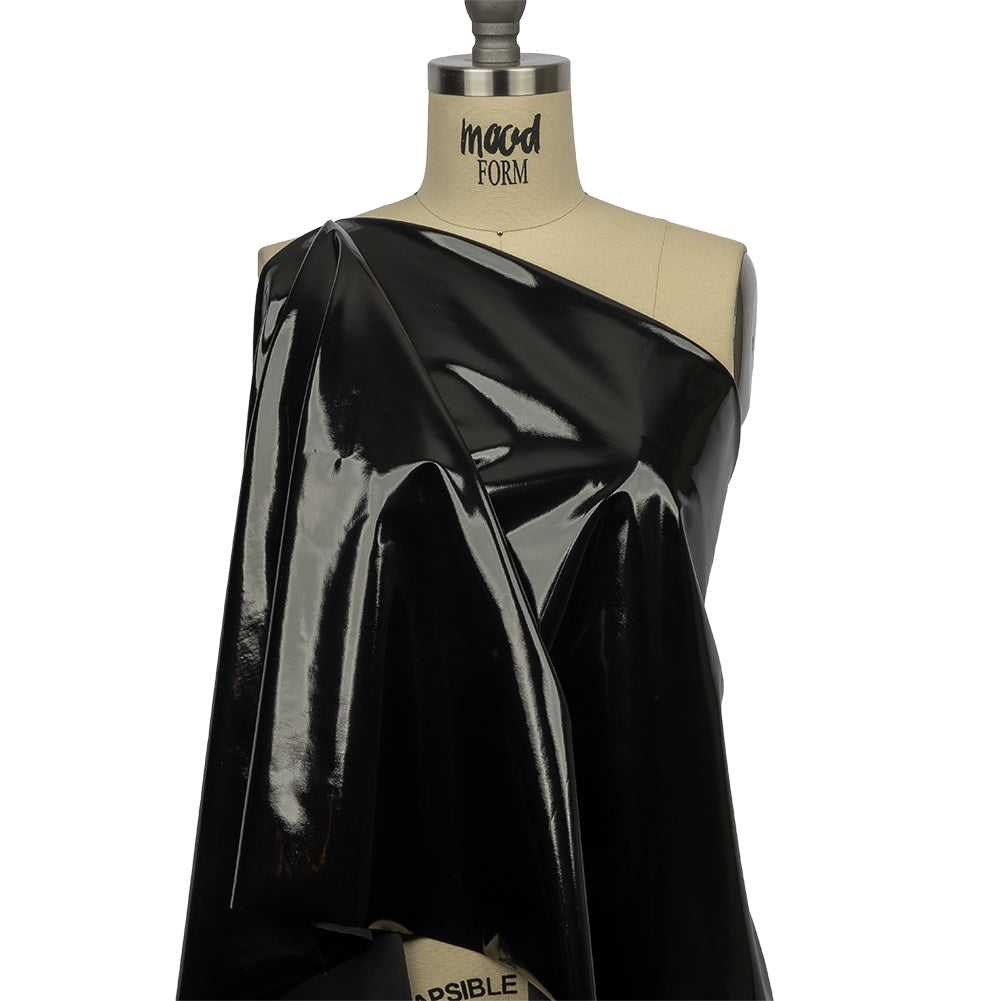 Black Stretch Faux Patent Leather Black Stretch Faux Patent Leather