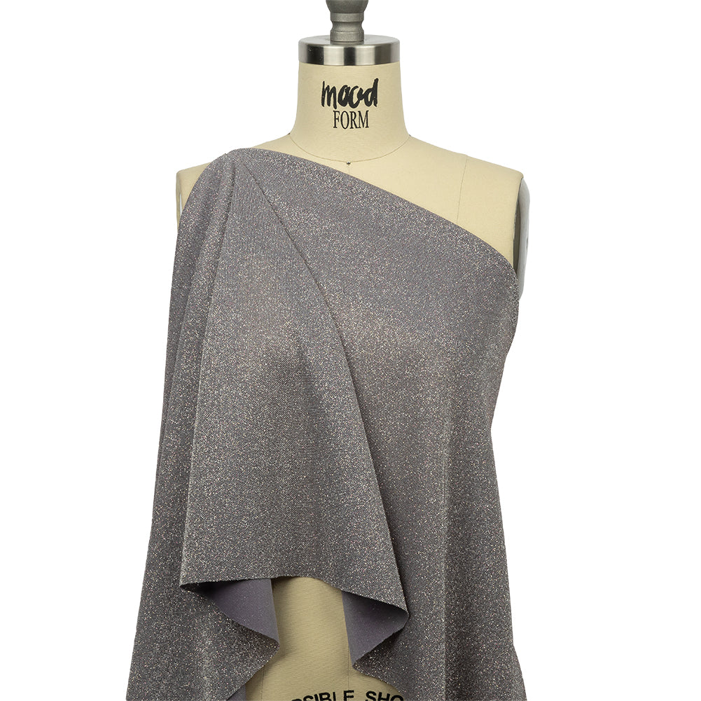 Nylon Knit with All-Over Glitter - Lilac and Silver - Sun Streams Collection - Drape Nylon Knit with All-Over Glitter - Lilac and Silver - Sun Streams Collection - Drape