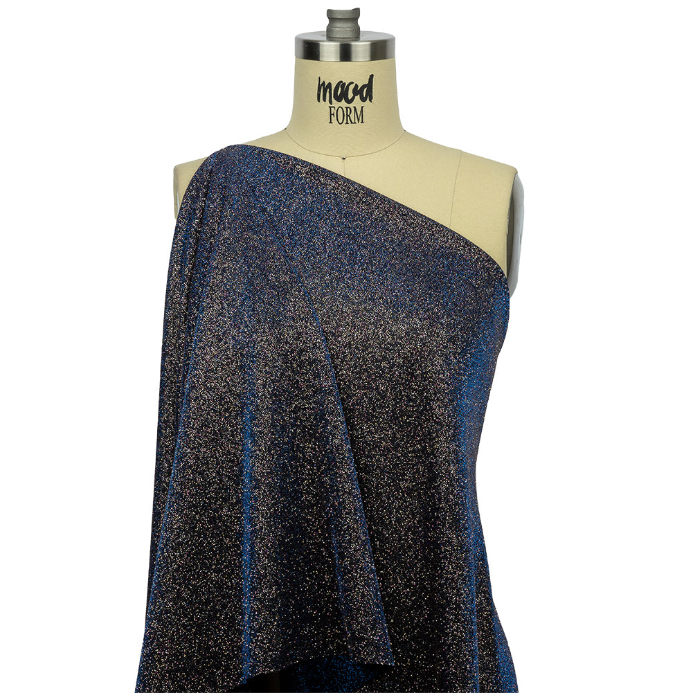 Nylon Knit with All-Over Glitter - Electric Blue - Sun Streams Collection - Drape Nylon Knit with All-Over Glitter - Electric Blue - Sun Streams Collection - Drape