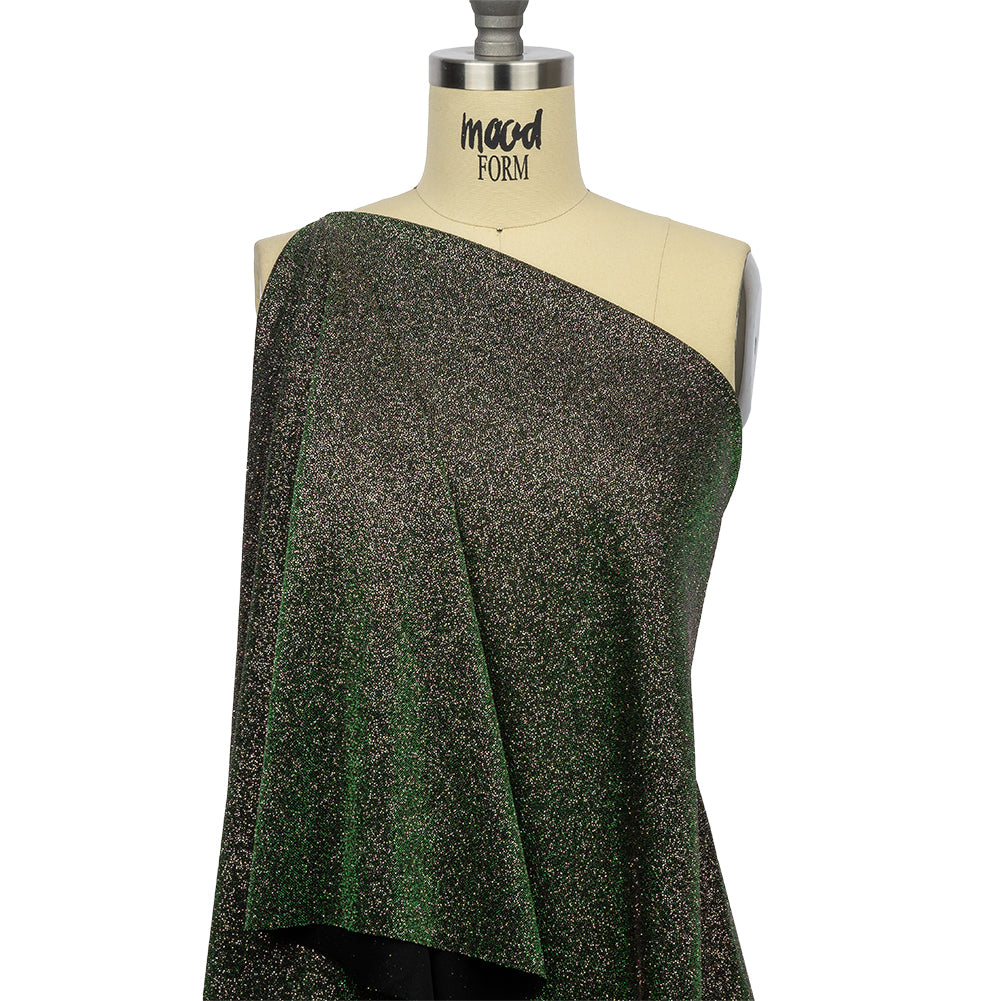 Nylon Knit with All-Over Glitter - Green - Sun Streams Collection - Drape Nylon Knit with All-Over Glitter - Green - Sun Streams Collection - Drape