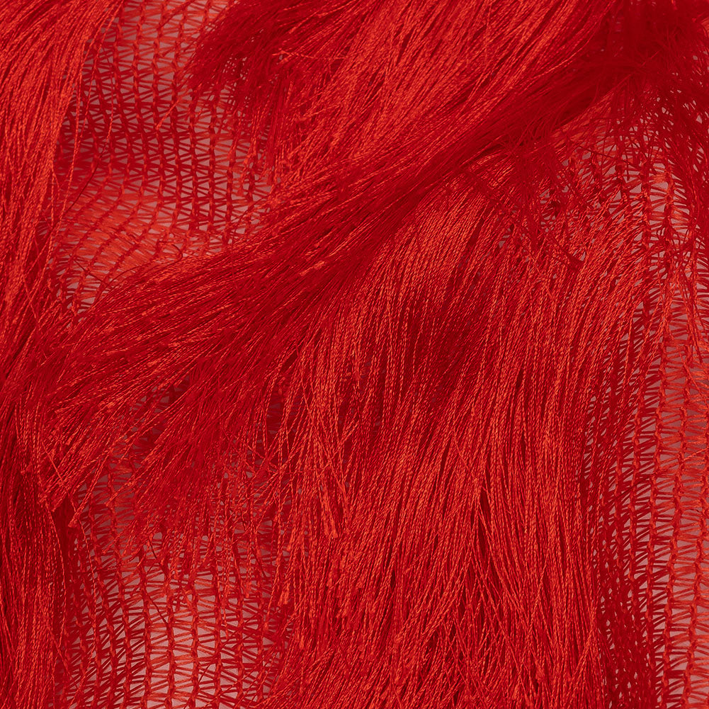 Tango Red Zig Zag Fringe Mesh Tango Red Zig Zag Fringe Mesh