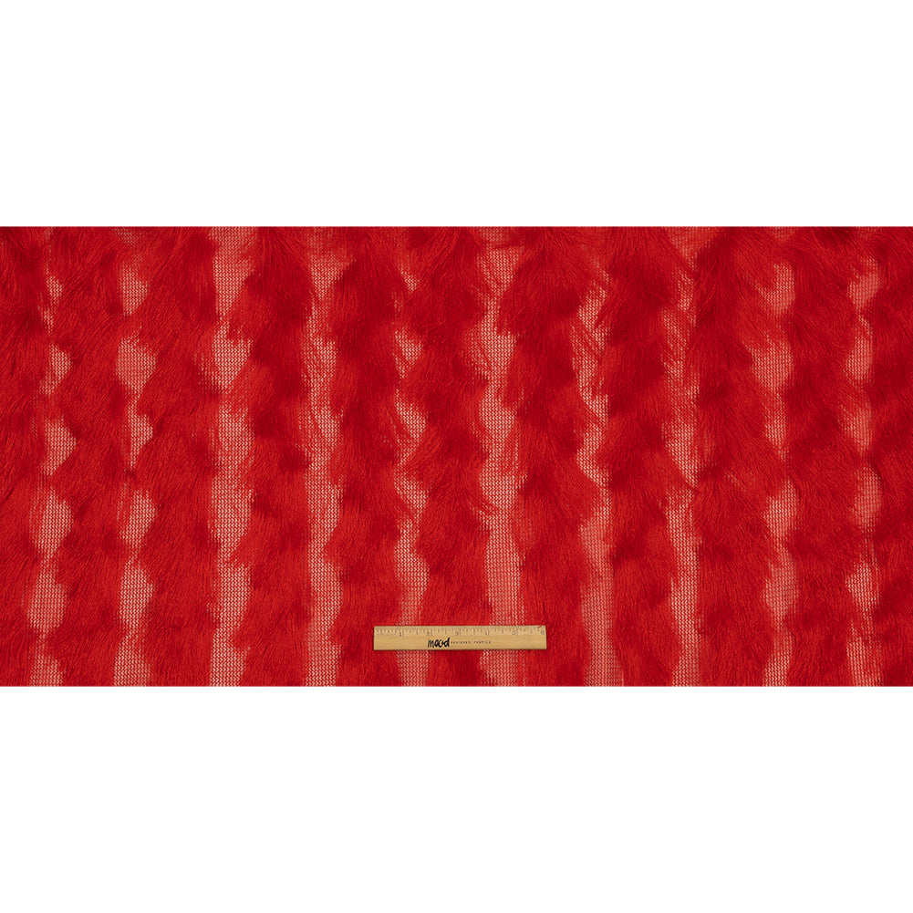 Tango Red Zig Zag Fringe Mesh Tango Red Zig Zag Fringe Mesh