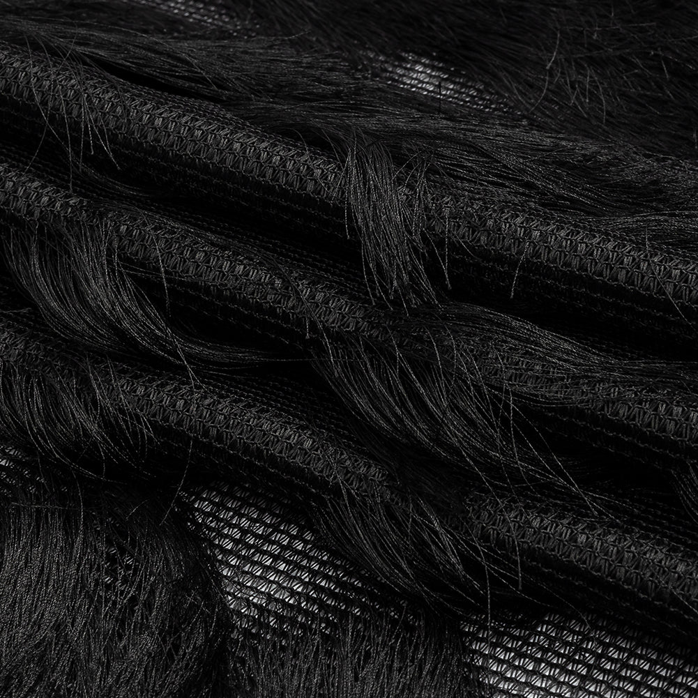 Black Zig Zag Fringe Mesh Black Zig Zag Fringe Mesh