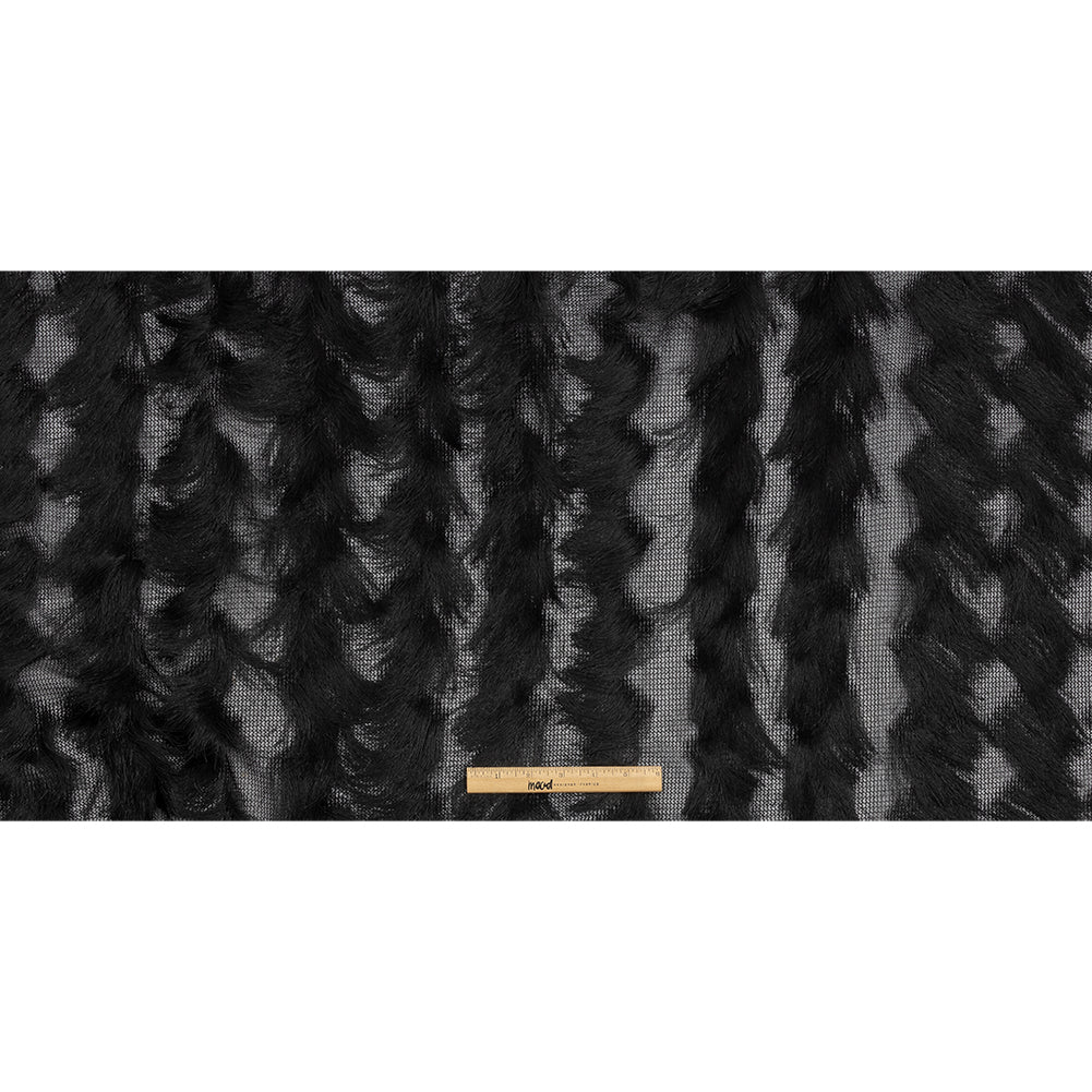 Black Zig Zag Fringe Mesh Black Zig Zag Fringe Mesh