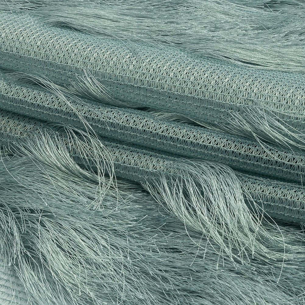 Dusty Green Zig Zag Fringe Mesh Dusty Green Zig Zag Fringe Mesh