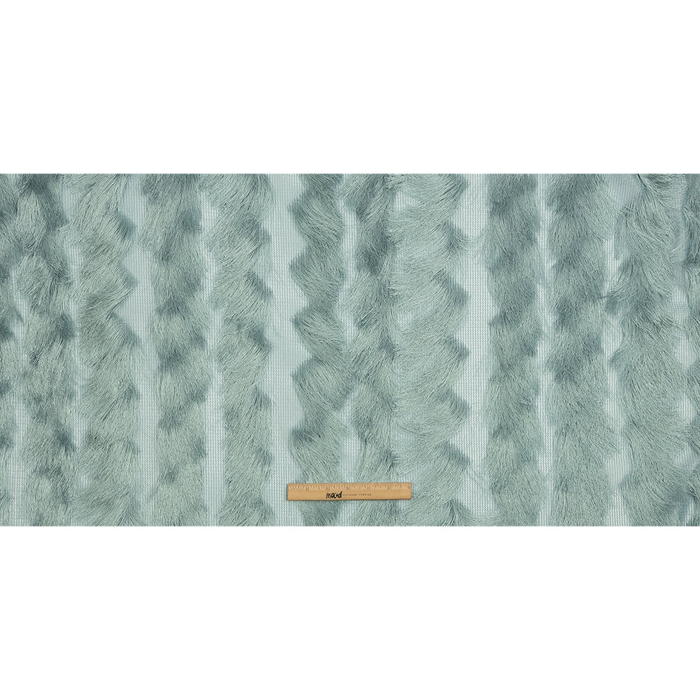 Dusty Green Zig Zag Fringe Mesh Dusty Green Zig Zag Fringe Mesh