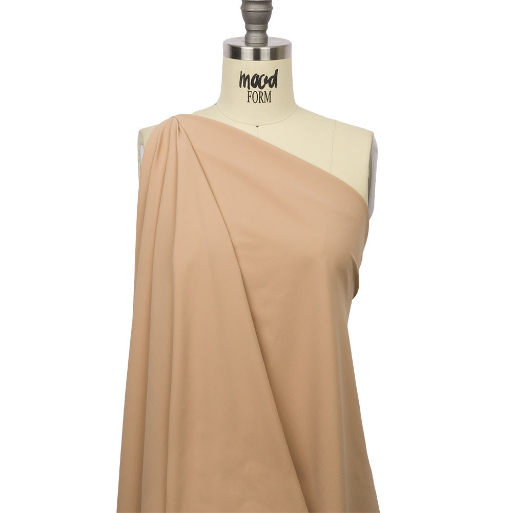 Beige Stretch Nylon Knit Drape Beige Stretch Nylon Knit Drape