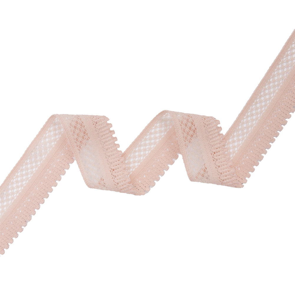 Piglet Latticework and Scallops Stretch Lace Trim - 1" Piglet Latticework and Scallops Stretch Lace Trim - 1"