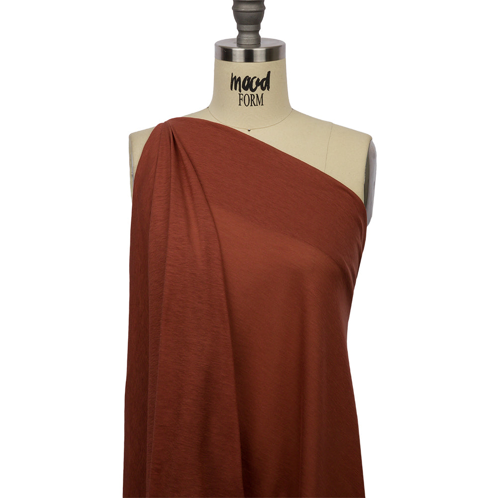 Terracotta Lightweight Cotton Jersey Drape Terracotta Lightweight Cotton Jersey Drape
