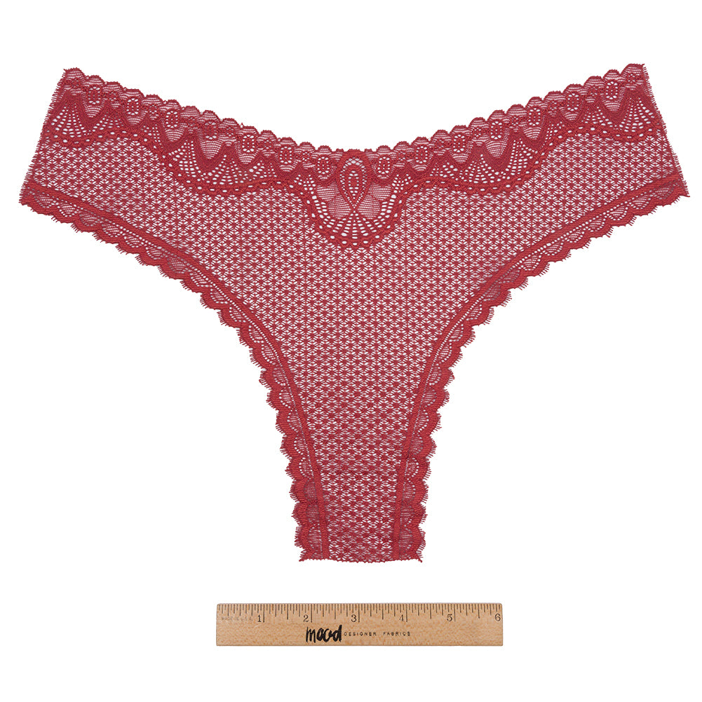 Currant Stretch Lace Panty Trim Panel - 10.25" x 14.25" Full Currant Stretch Lace Panty Trim Panel - 10.25" x 14.25" Full