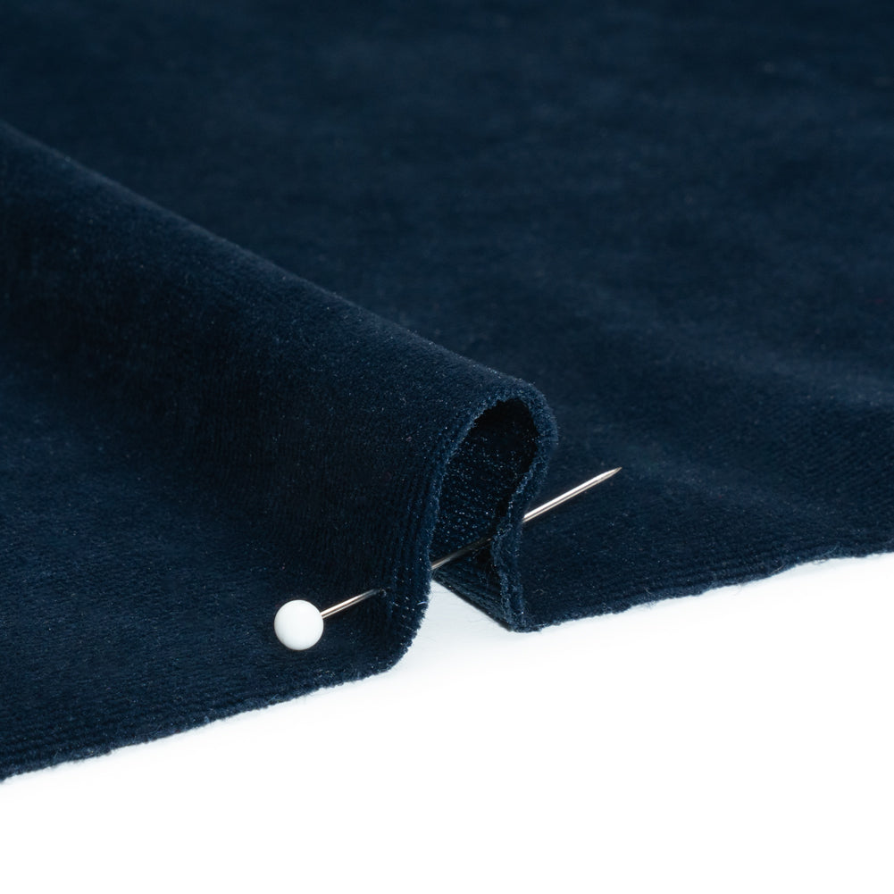 Polyester Velour - Navy Detail Polyester Velour - Navy Detail