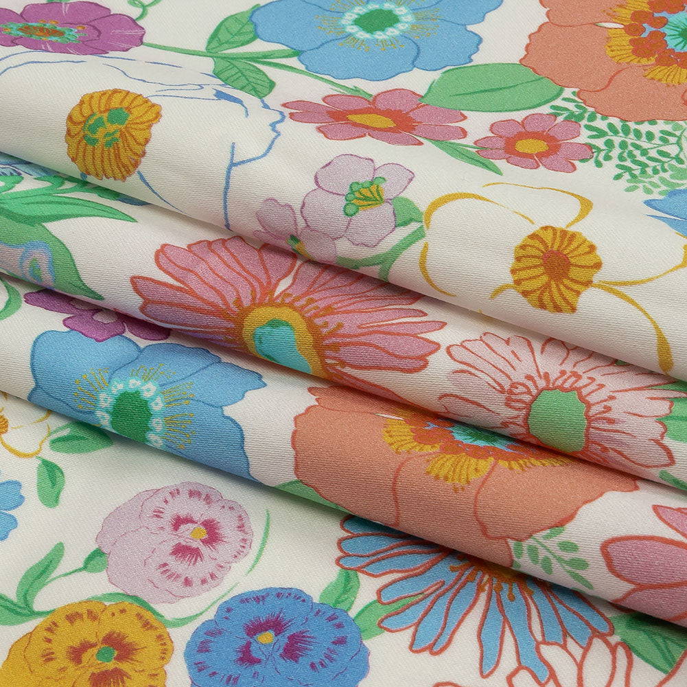 Mood Exclusive Pink Wonderblooms Stretch Cotton Sateen Mood Exclusive Pink Wonderblooms Stretch Cotton Sateen