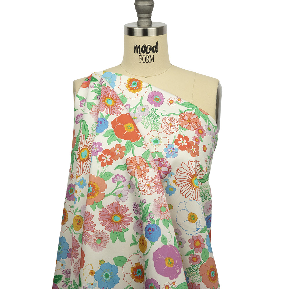 Mood Exclusive Pink Wonderblooms Stretch Cotton Sateen Mood Exclusive Pink Wonderblooms Stretch Cotton Sateen