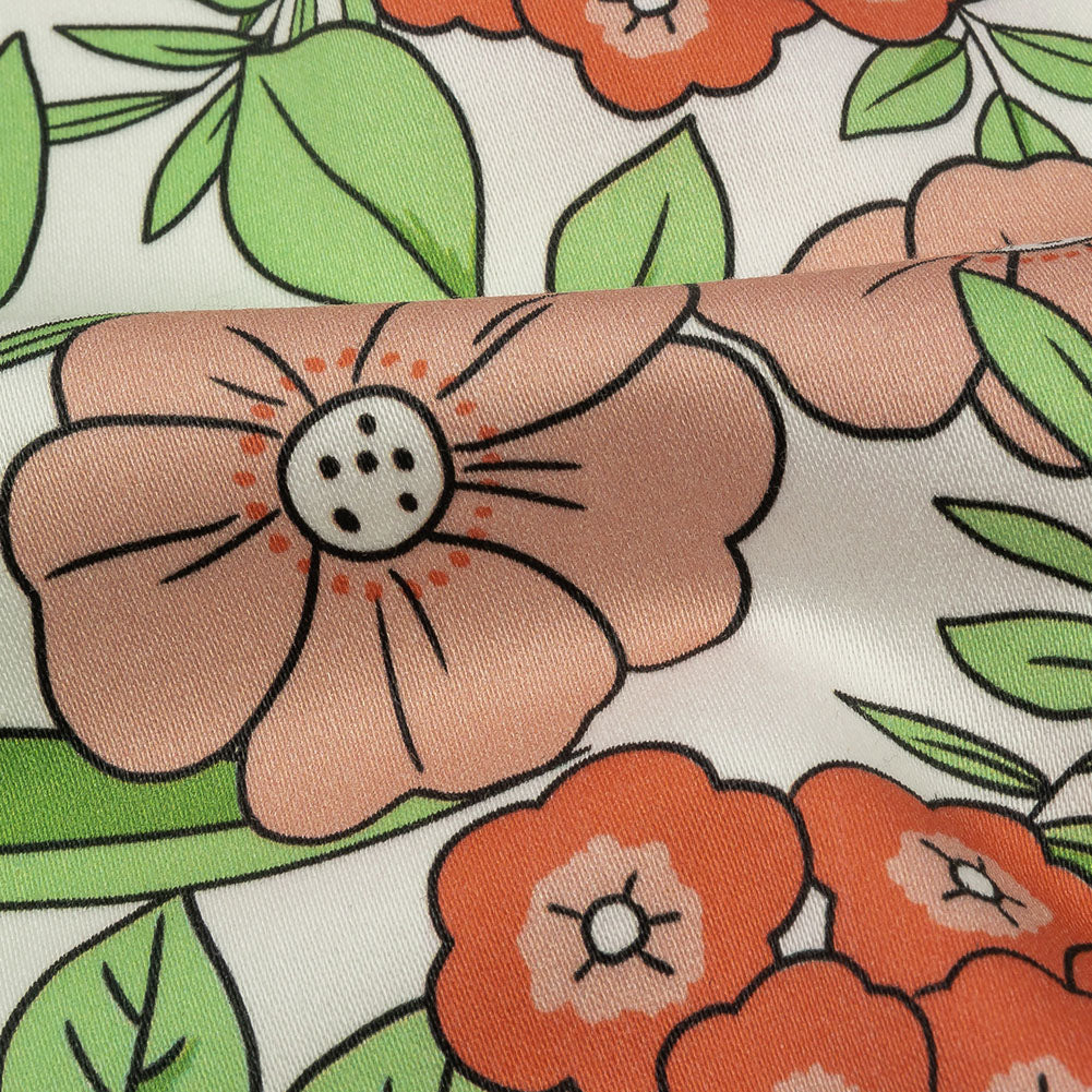 Mood Exclusive Blue Springing Up Stretch Cotton Sateen - Detail Mood Exclusive Blue Springing Up Stretch Cotton Sateen - Detail