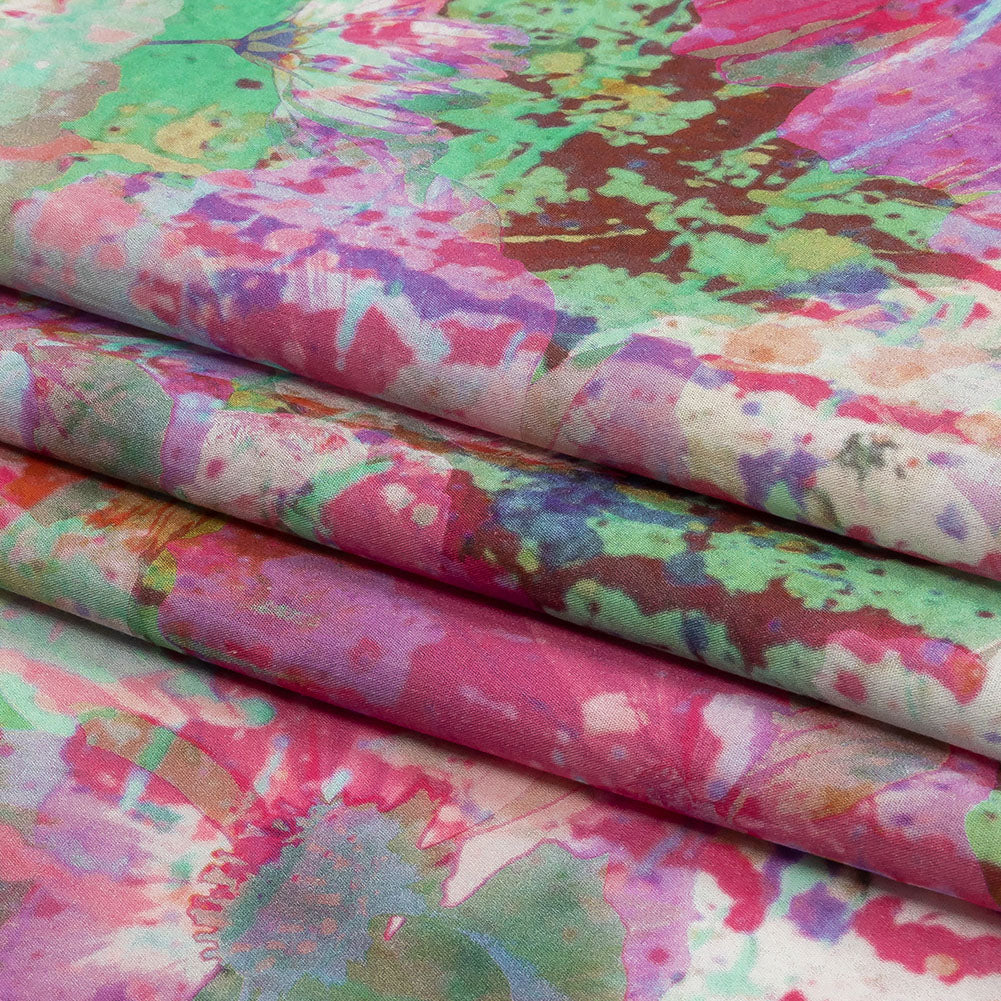 Mood Exclusive Pink Botanical Trip Cotton Poplin - Folded Mood Exclusive Pink Botanical Trip Cotton Poplin - Folded