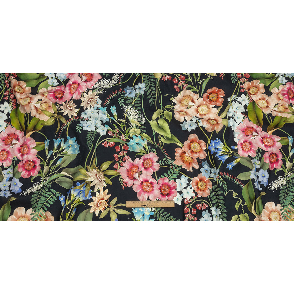 Mood Exclusive Navy Florist's Cuttings Stretch Cotton Woven - Full Mood Exclusive Navy Florist's Cuttings Stretch Cotton Woven - Full