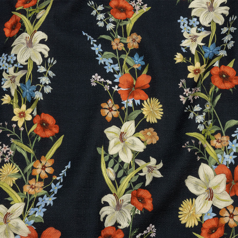 Mood Exclusive Navy Wildflower Fields Stretch Cotton Woven Mood Exclusive Navy Wildflower Fields Stretch Cotton Woven