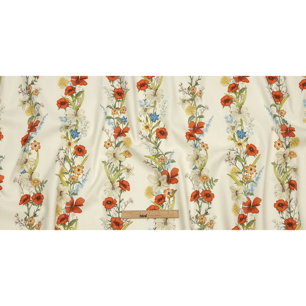 Mood Exclusive White Wildflower Fields Stretch Cotton Woven - Full Mood Exclusive White Wildflower Fields Stretch Cotton Woven - Full