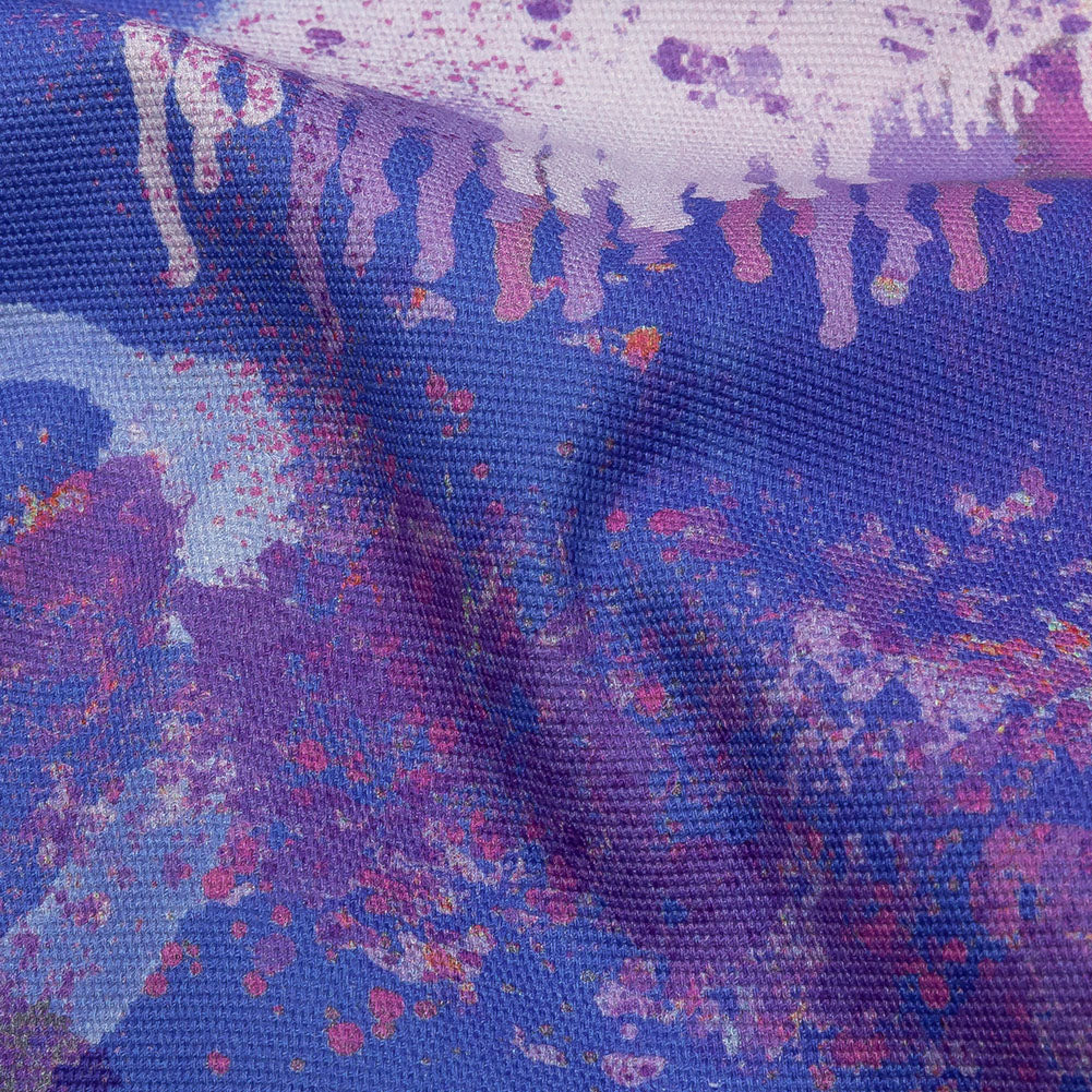 Stretch Cotton Canvas Print - Purple and Blue Spray Paint Blobs - Mood Exclusive Painter's Paradise Detail Stretch Cotton Canvas Print - Purple and Blue Spray Paint Blobs - Mood Exclusive Painter's Paradise Detail