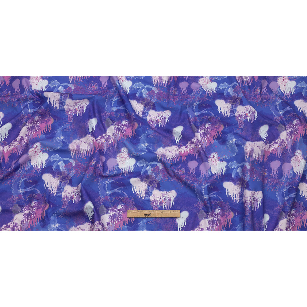 Stretch Cotton Canvas Print - Purple and Blue Spray Paint Blobs - Mood Exclusive Painter's Paradise Full Stretch Cotton Canvas Print - Purple and Blue Spray Paint Blobs - Mood Exclusive Painter's Paradise Full