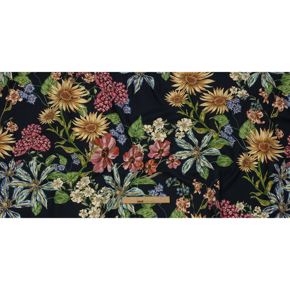 Stretch Cotton Canvas Print - Navy, Red, Yellow and Blue Floral - Mood Exclusive Lucid Dream Stretch Cotton Canvas Print - Navy, Red, Yellow and Blue Floral - Mood Exclusive Lucid Dream